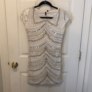 Beaded white dress